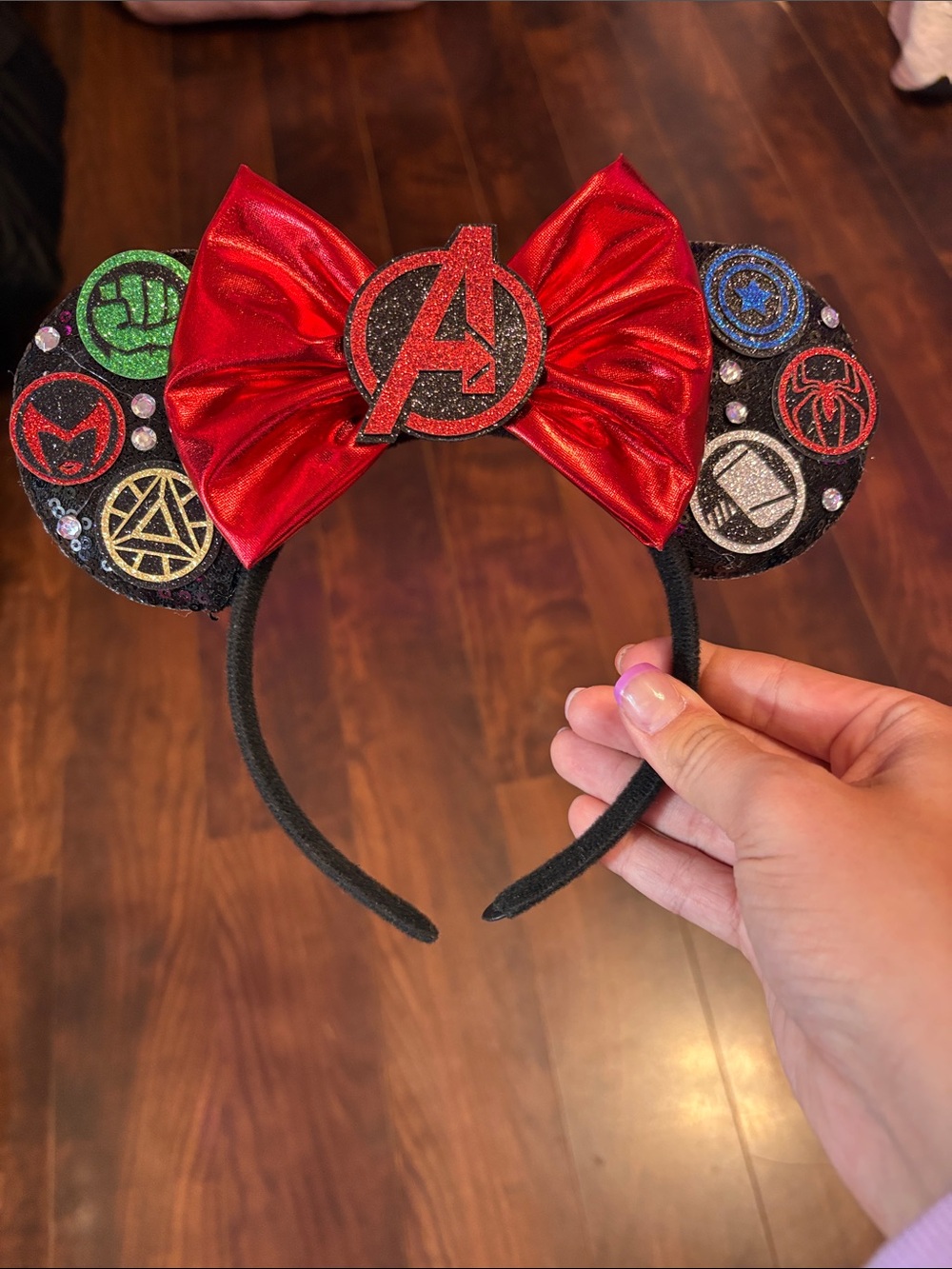 Red Bow Marvel-Inspired Minnie Ears Headband